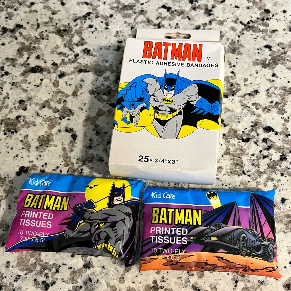 Batman Band-Aids/tissues